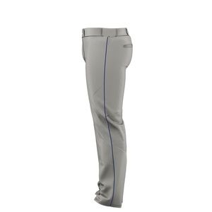 Alleson Athletic 655WLB Adult Crush Premier Braided Baseball Pants (Gray/Royal)